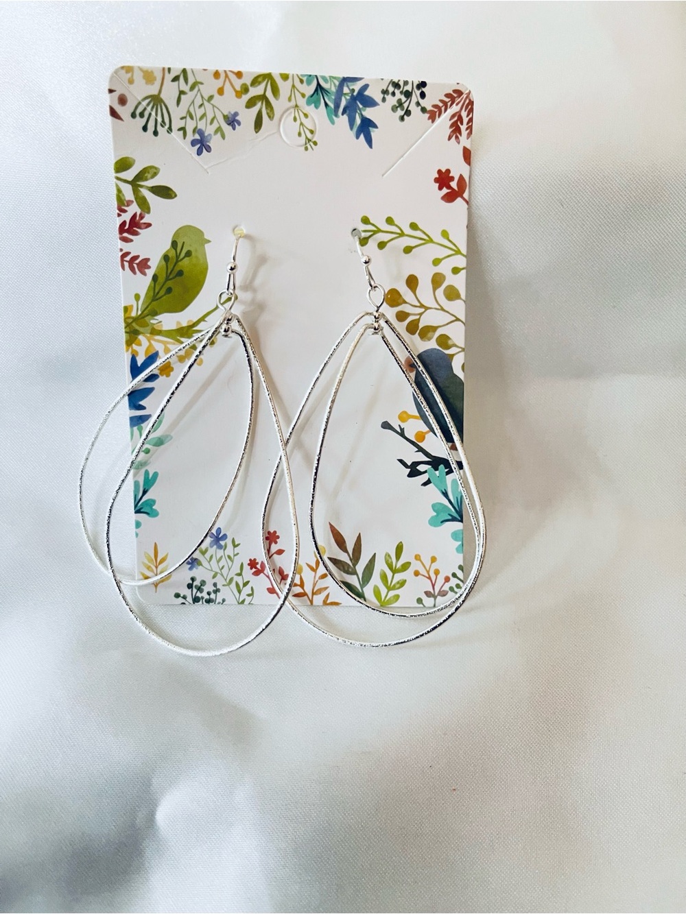 Mixit Silver Double-Loop Teardrop Dangle Earrings